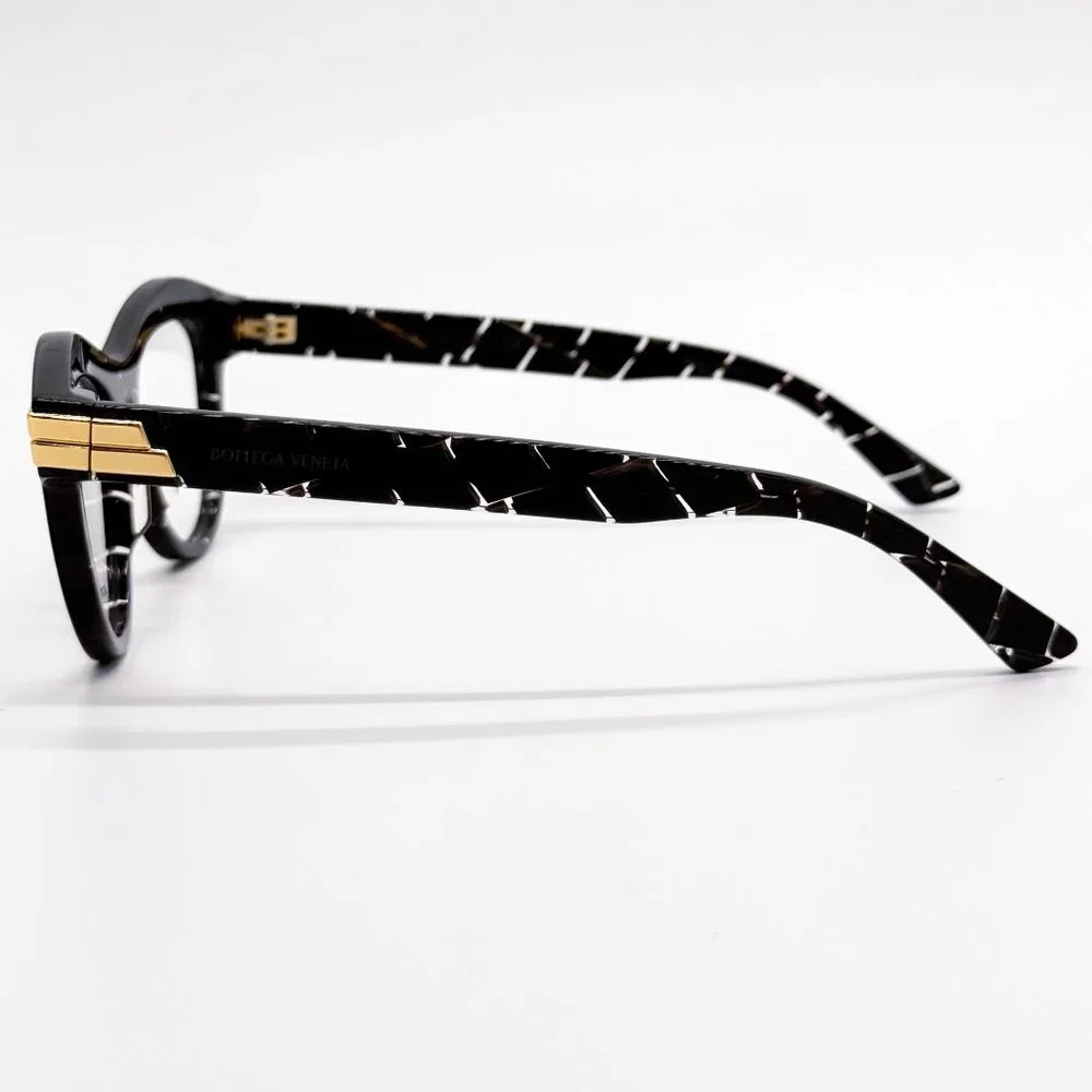 NEW BOTTEGA VENETA EYEGLASSES BV1105O 003 CAT EYE HAVANA/WHITE WOMEN EYEWEAR